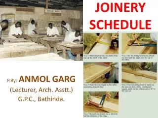 JOINERY SCHEDULE