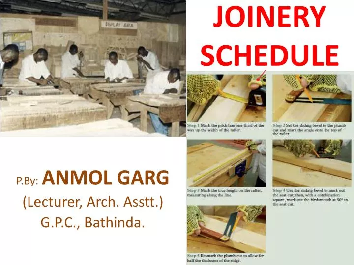 joinery schedule
