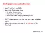 OSPF (Open Shortest Path First) - slide 1