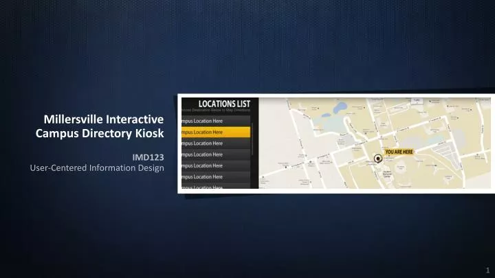 millersville interactive campus directory kiosk imd123 user centered information design
