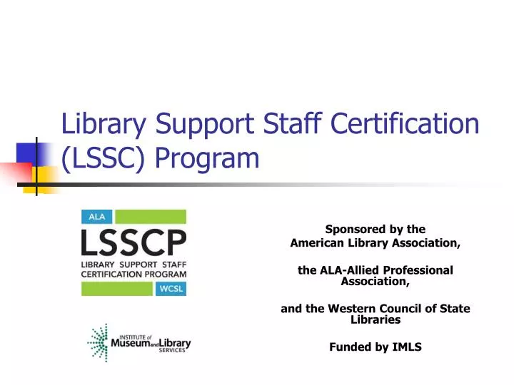 library support staff certification lssc program