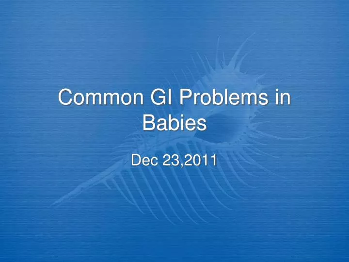 common gi problems in babies