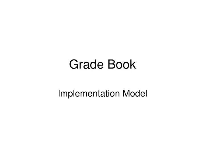 grade book