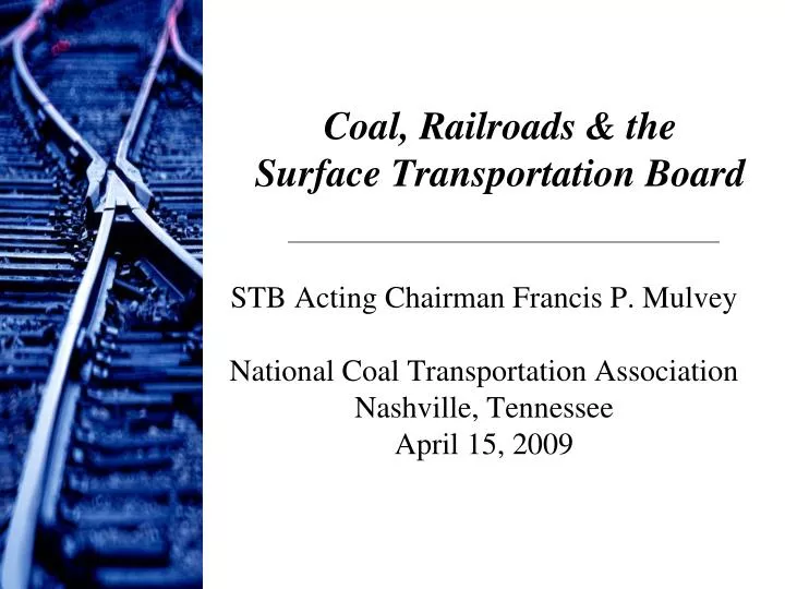 coal railroads the surface transportation board