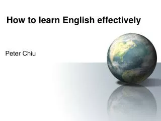 How to learn English effectively