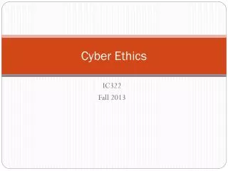 Cyber Ethics