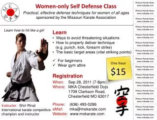 Women-only Self Defense Class