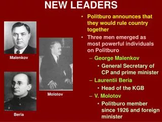 NEW LEADERS