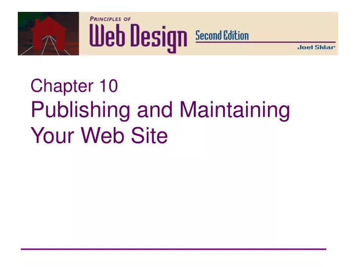 chapter 10 publishing and maintaining your web site