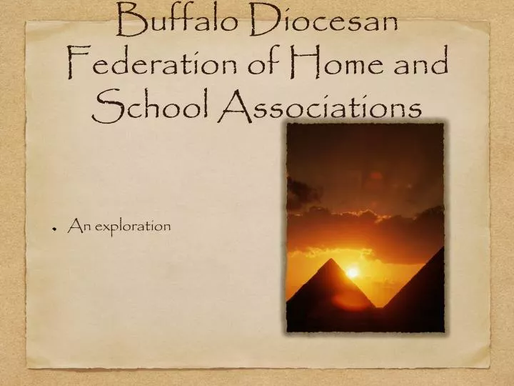 buffalo diocesan federation of home and school associations