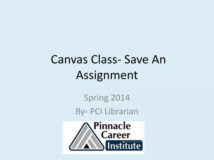 canvas class save an assignment