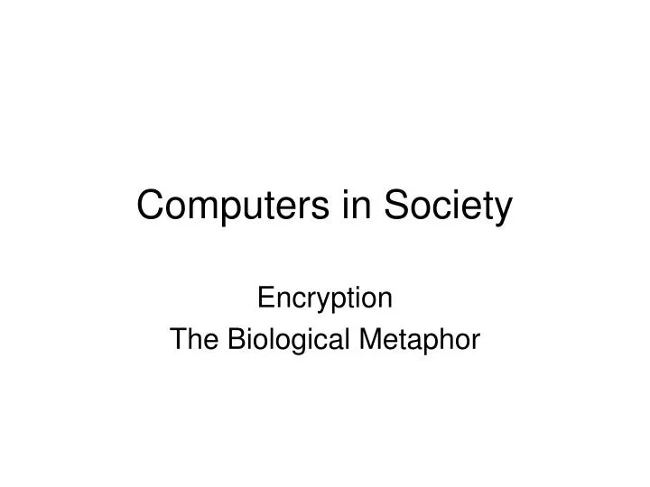 computers in society