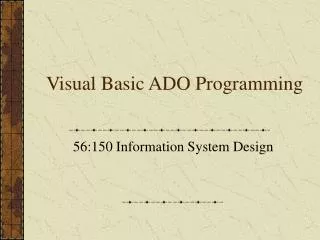 Visual Basic ADO Programming