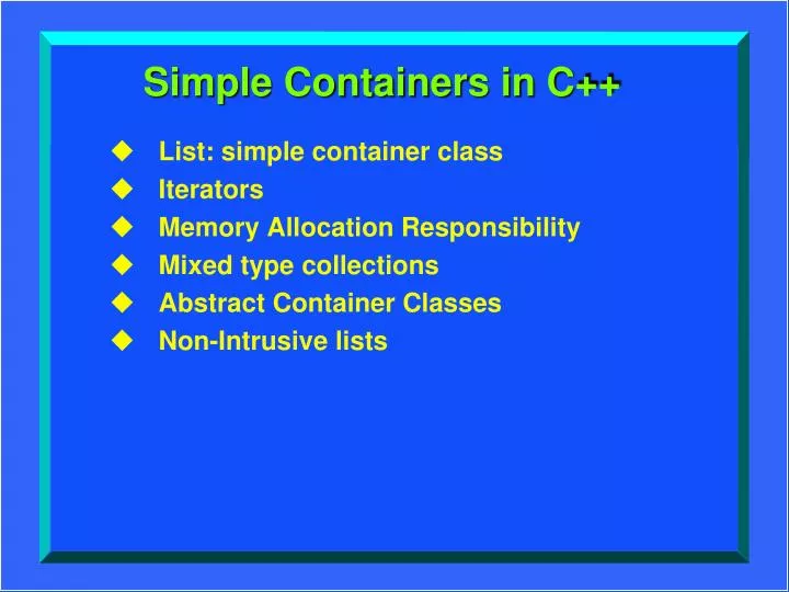 simple containers in c