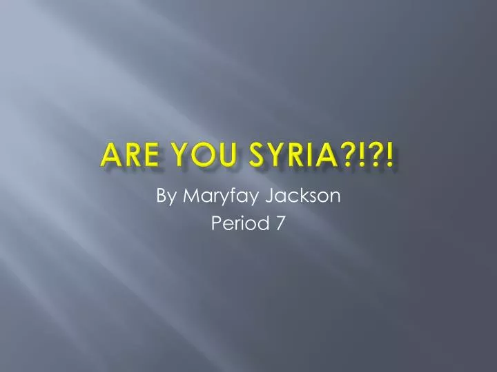 are you syria