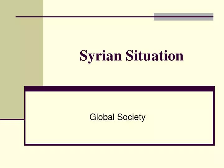 syrian situation