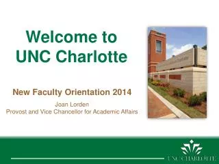 Welcome to UNC Charlotte