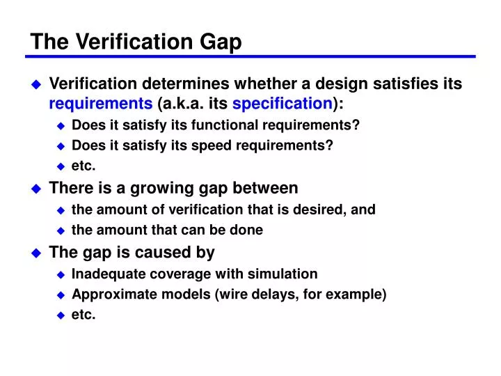 the verification gap