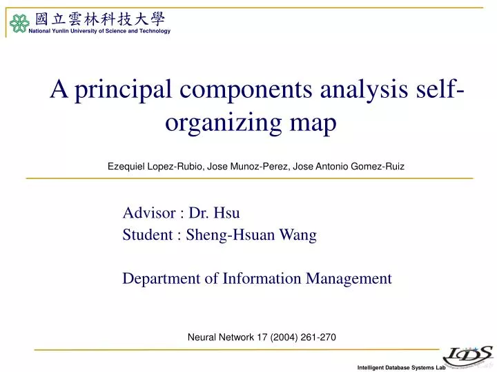 a principal components analysis self organizing map