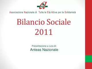 b ilancio sociale 2011