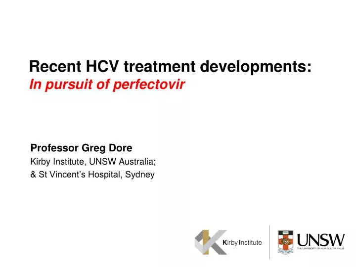 recent hcv treatment developments in pursuit of perfectovir