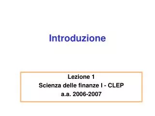 introduzione
