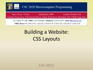Building a Website: CSS Layouts