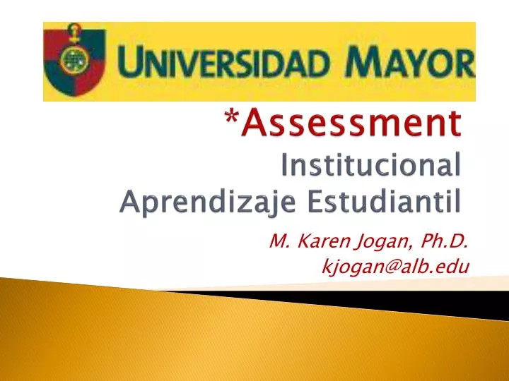 assessment institucional aprendizaje estudiantil