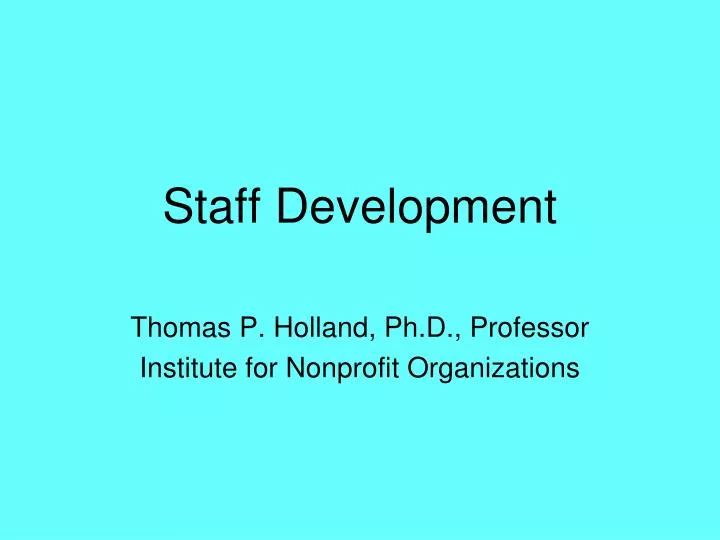 staff development