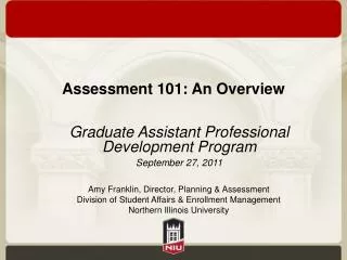 Assessment 101: An Overview