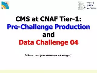 CMS at CNAF Tier-1: Pre-Challenge Production and Data Challenge 04