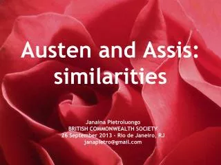 Austen and Assis: similarities