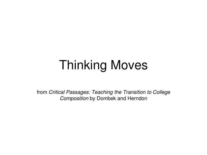 thinking moves