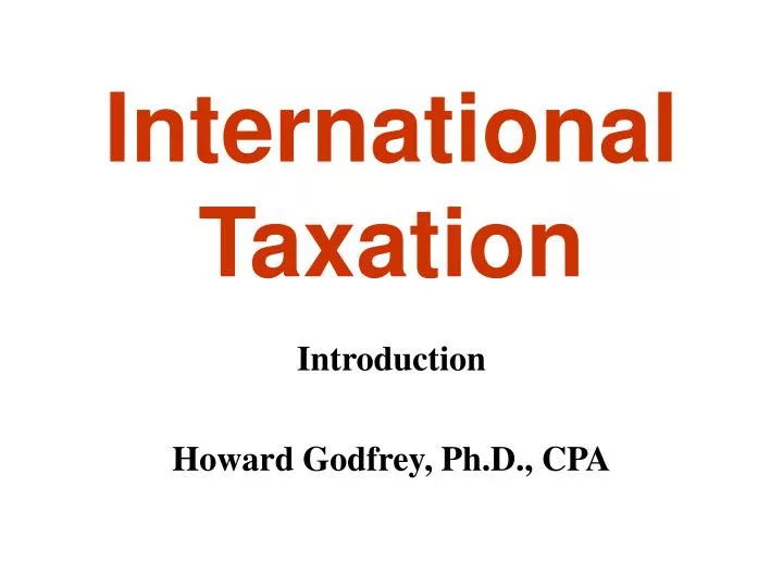 international taxation