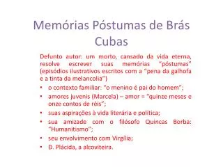 mem rias p stumas de br s cubas