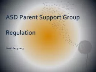 ASD Parent Support Group Regulation