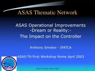 ASAS Thematic Network