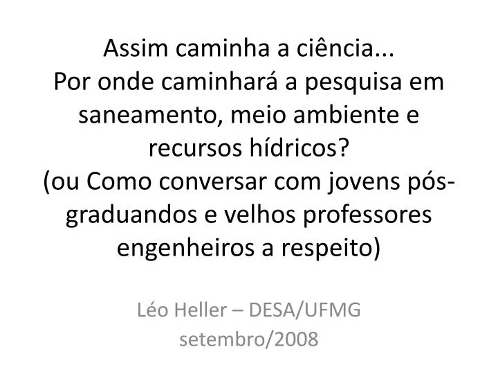 l o heller desa ufmg setembro 2008