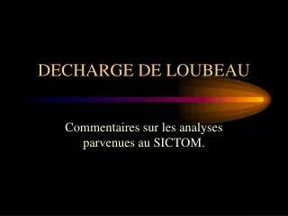 decharge de loubeau