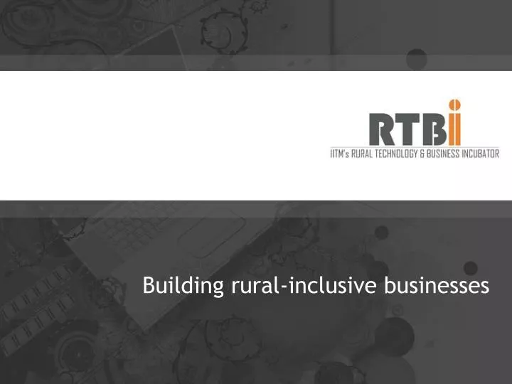 building rural inclusive businesses