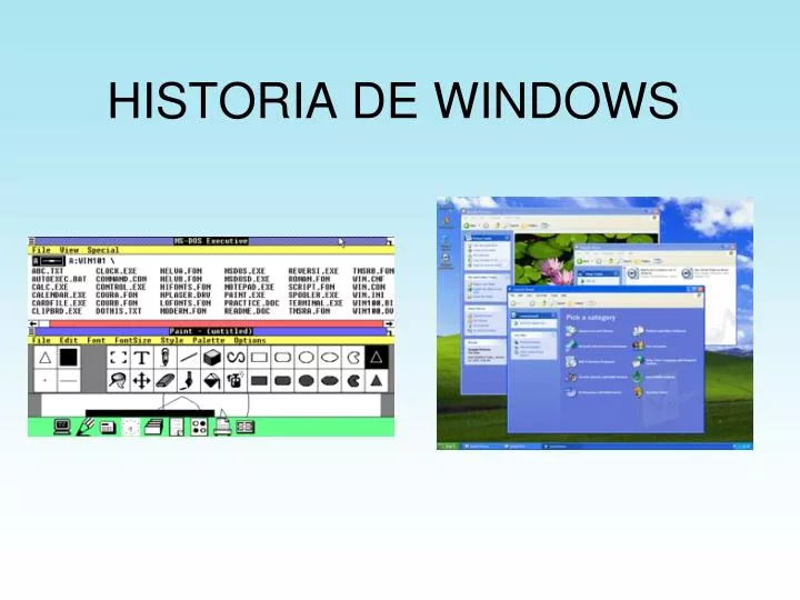 historia de windows