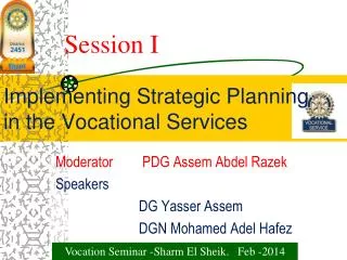 Implementing Strategic Planning in the Vocational Services