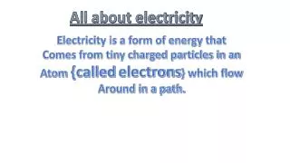 All about electricity