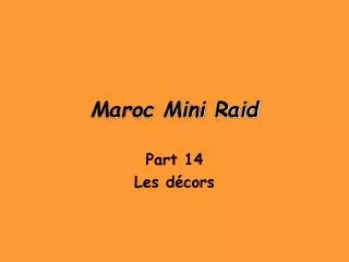 maroc mini raid