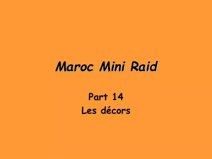 maroc mini raid