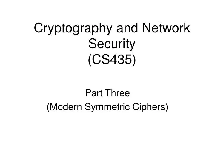 cryptography and network security cs435