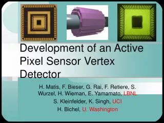 Development of an Active Pixel Sensor Vertex Detector