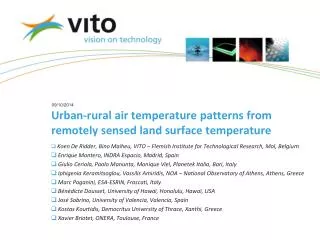 Urban-rural air temperature patterns from remotely sensed land surface temperature