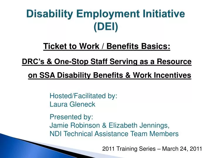 disability employment initiative dei