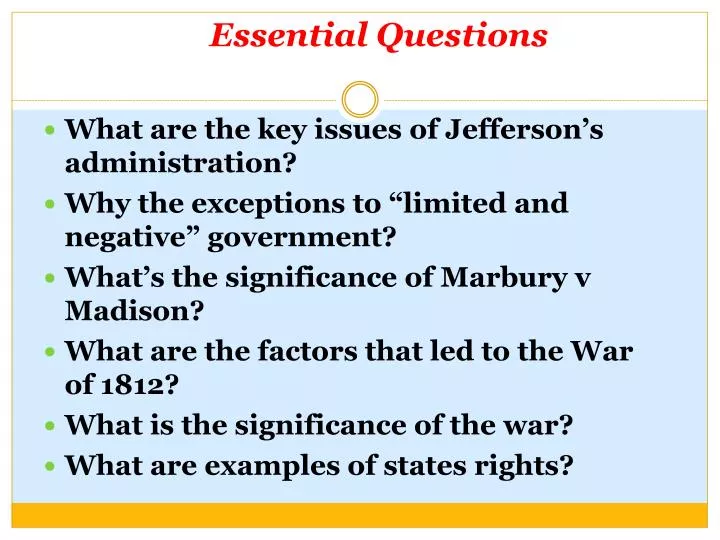 essential questions